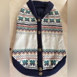 Top Paw Navy and White Dog Sweater Vest